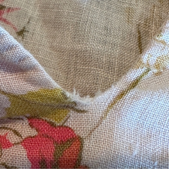 Lands End sz. 12 100% linen floral tunic, pink, 3/4 slv., fall, office, date - Picture 11 of 11